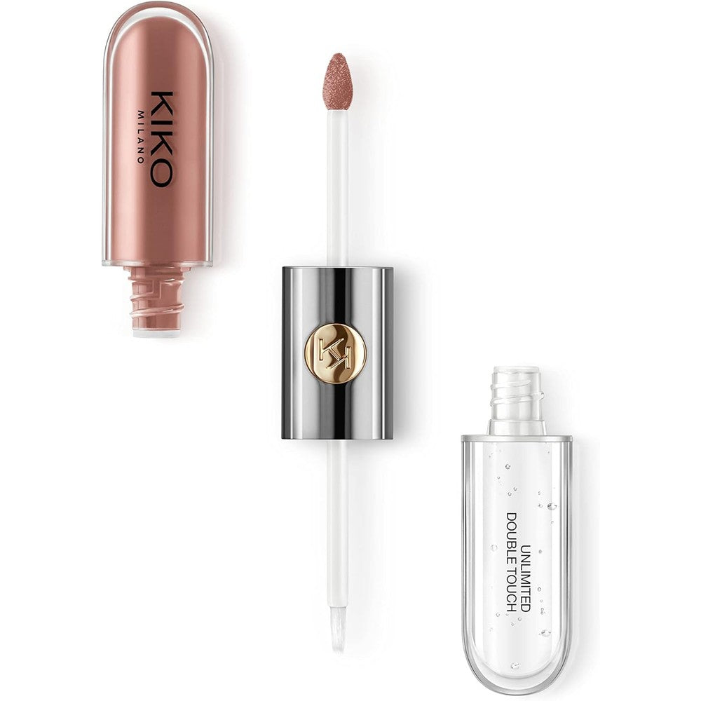 KIKO Milano unlimited double touch liquid lipstick in 103 natural rose shade with two step application