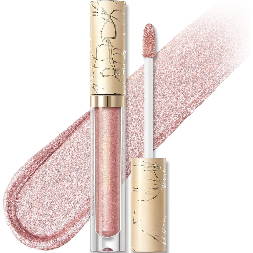 FOCALLURE metallic liquid lipstick in young lust shade with bold sparkle finish