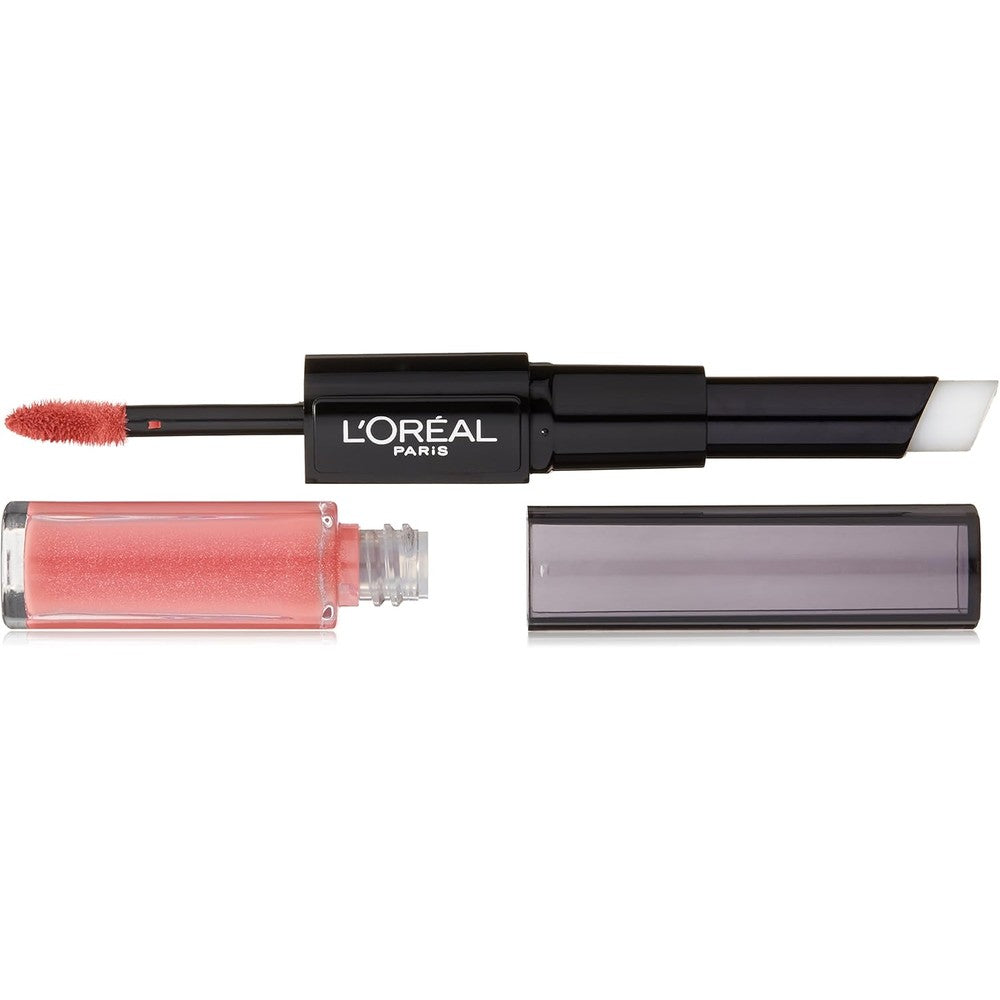 L'Oreal Paris Infallible Pro Last 2 Step Matte Lipstick front view packaging showing the dual sided tube