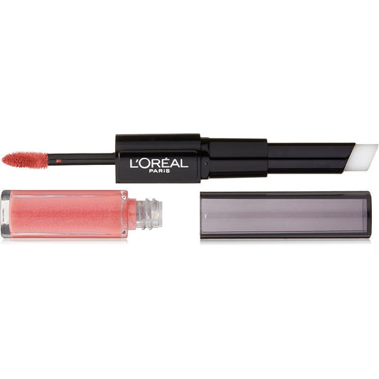 L'Oreal Paris Infallible Pro Last 2 Step Matte Lipstick front view packaging showing the dual sided tube