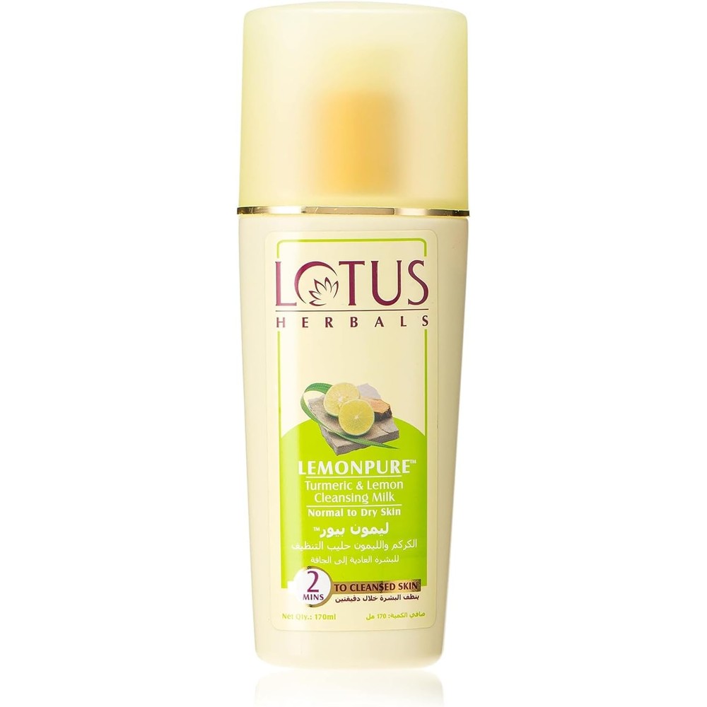 Lotus Herbals Lemonpure Cleansing Milk front view bottle