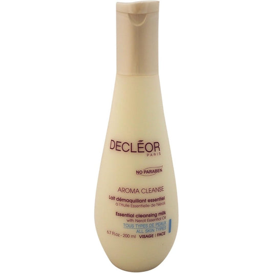 Decleor Aroma Cleanse Essential Cleansing Milk bottle front view for deep facial cleansing