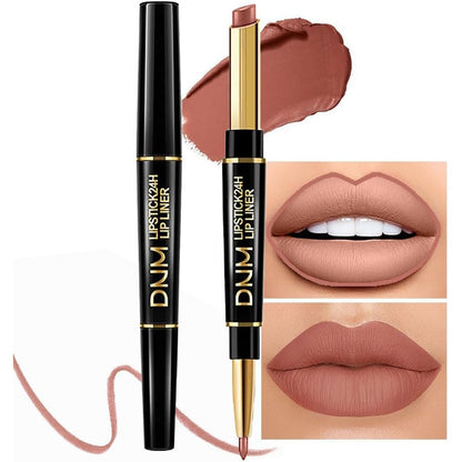 Kaely 2 in 1 nude brown lip liner and lipstick set 12 piece kit