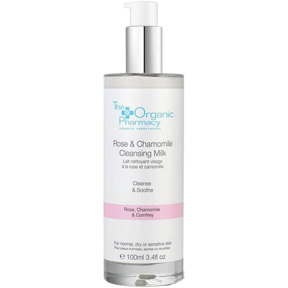 The Organic Pharmacy Rose Chamomile Cleansing Milk front view
