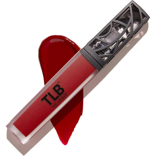 The lip bar nonstop liquid matte lipstick in bawse lady blue red shade
