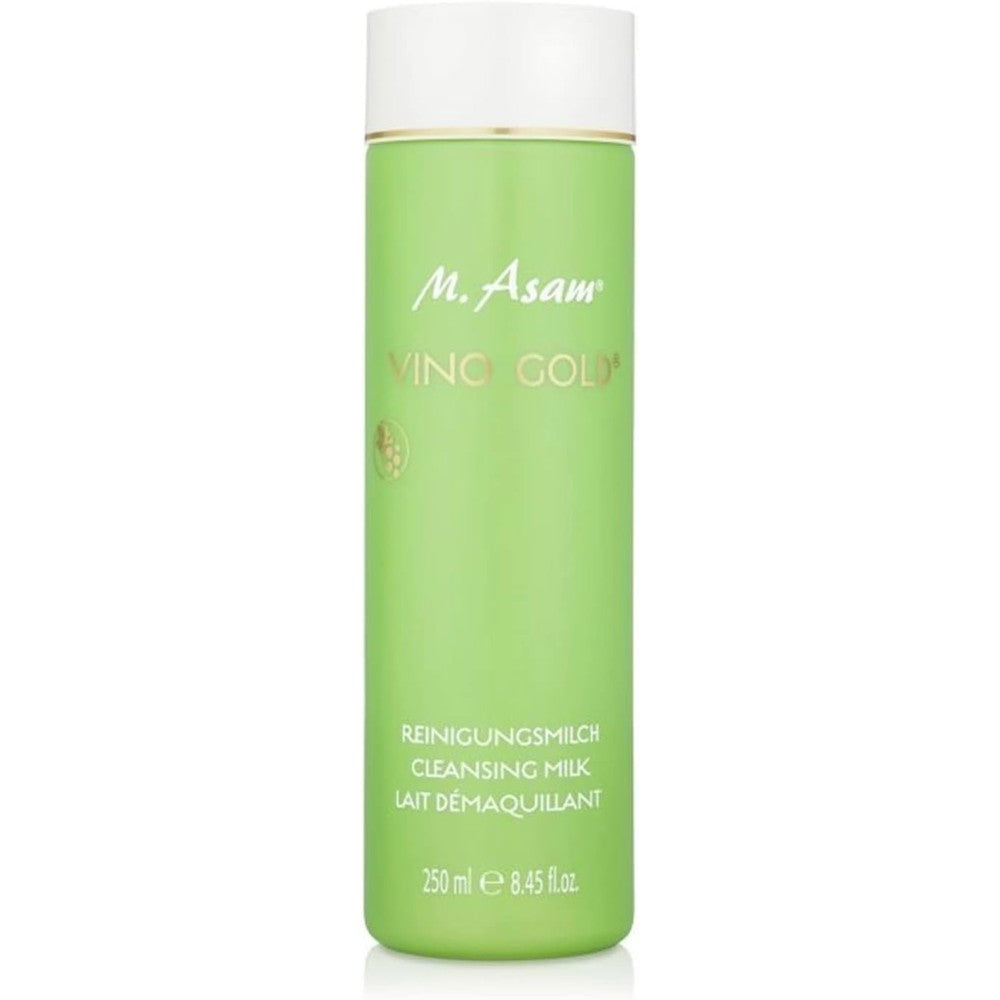 M. Asam Vino Gold Cleansing Milk bottle front view for gentle facial cleansing