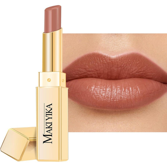 MAKI YIKA moisture lipstick in mica nude shade for hydration of lips and patchy lips