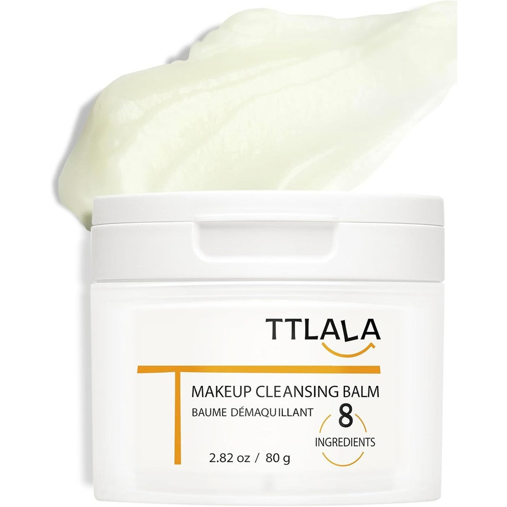 Ttlala Cleansing Balm front view with 8 ingredients label