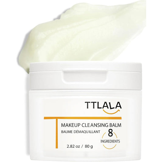 Ttlala Cleansing Balm front view with 8 ingredients label