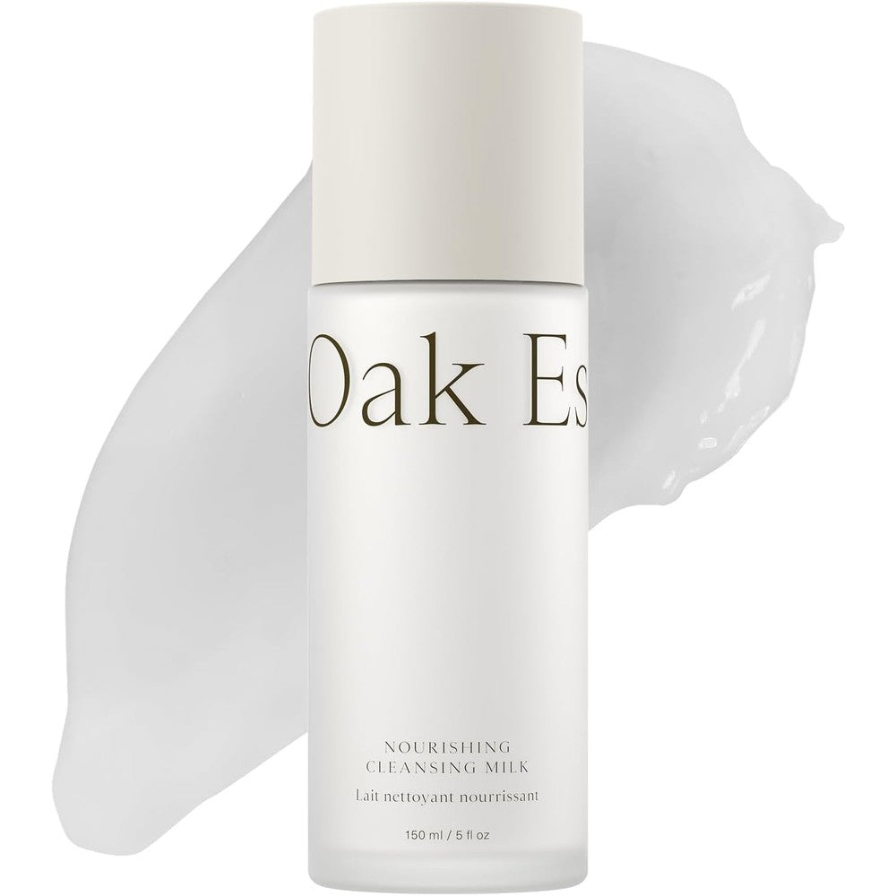 Oak Essentials Nourishing Cleansing Milk front bottle view authentic skincare cleanser