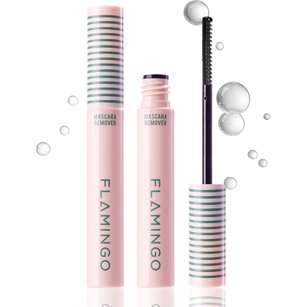 Okerker Upgrade Speedy Mascara Remover front view showing pink and green striped packaging.
