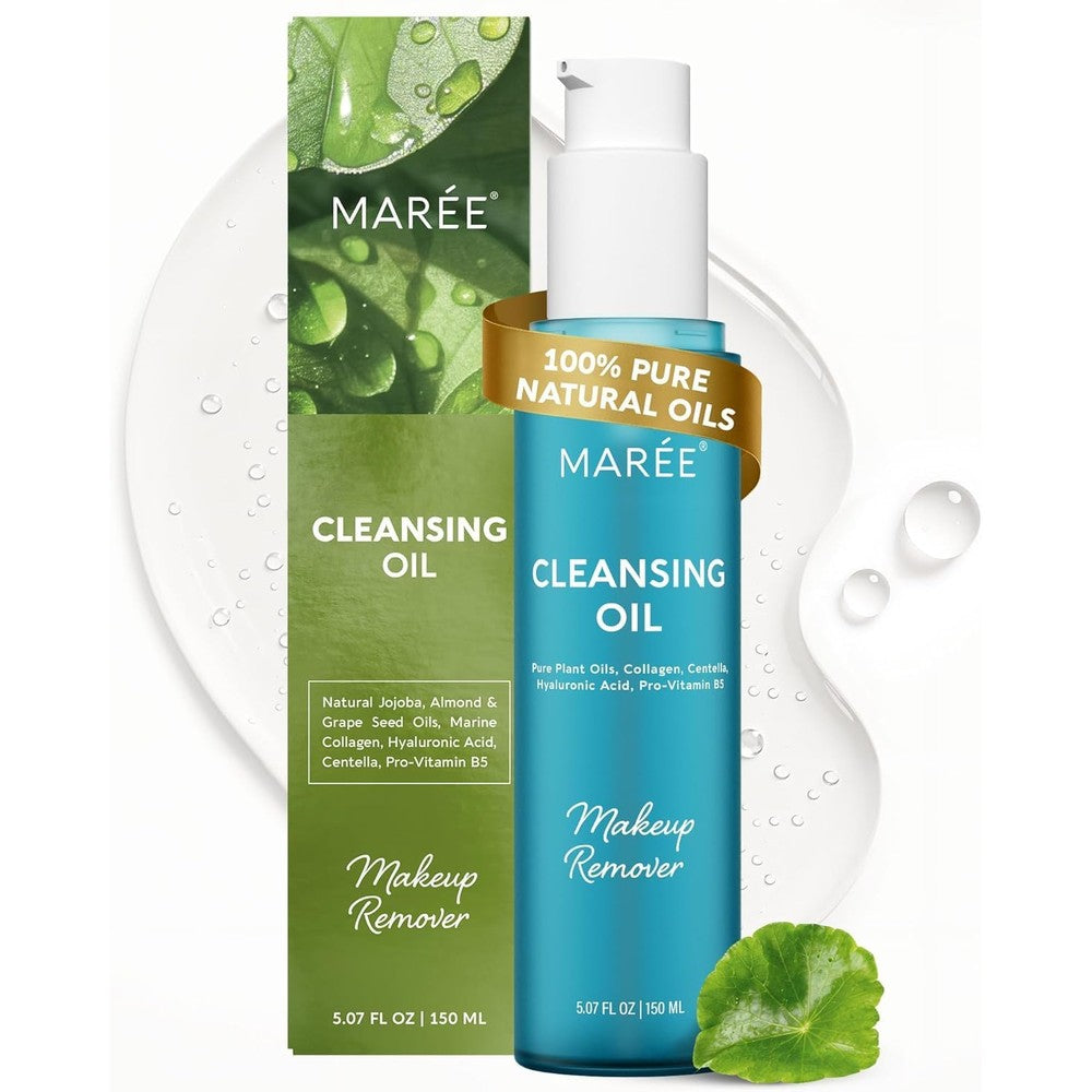 Maree deep cleansing oil front view skincare bottle