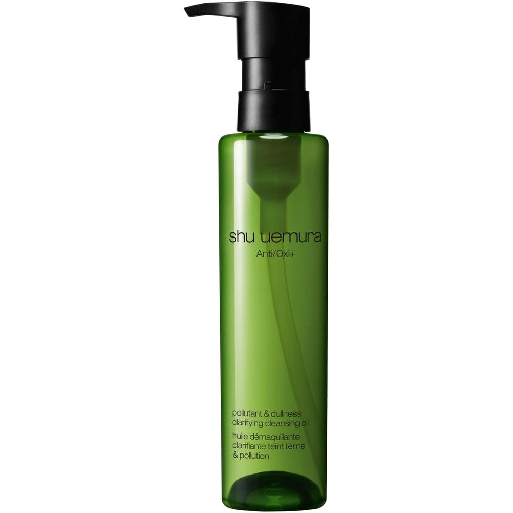 Shu Uemura Anti Oxi Plus Clarifying Cleansing Oil front view green bottle