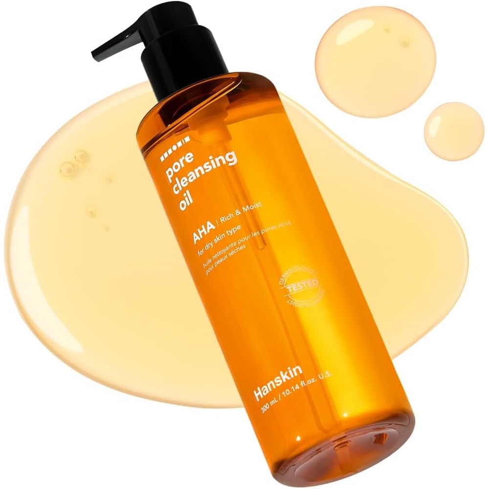 Hanskin AHA pore cleansing oil front view bottle
