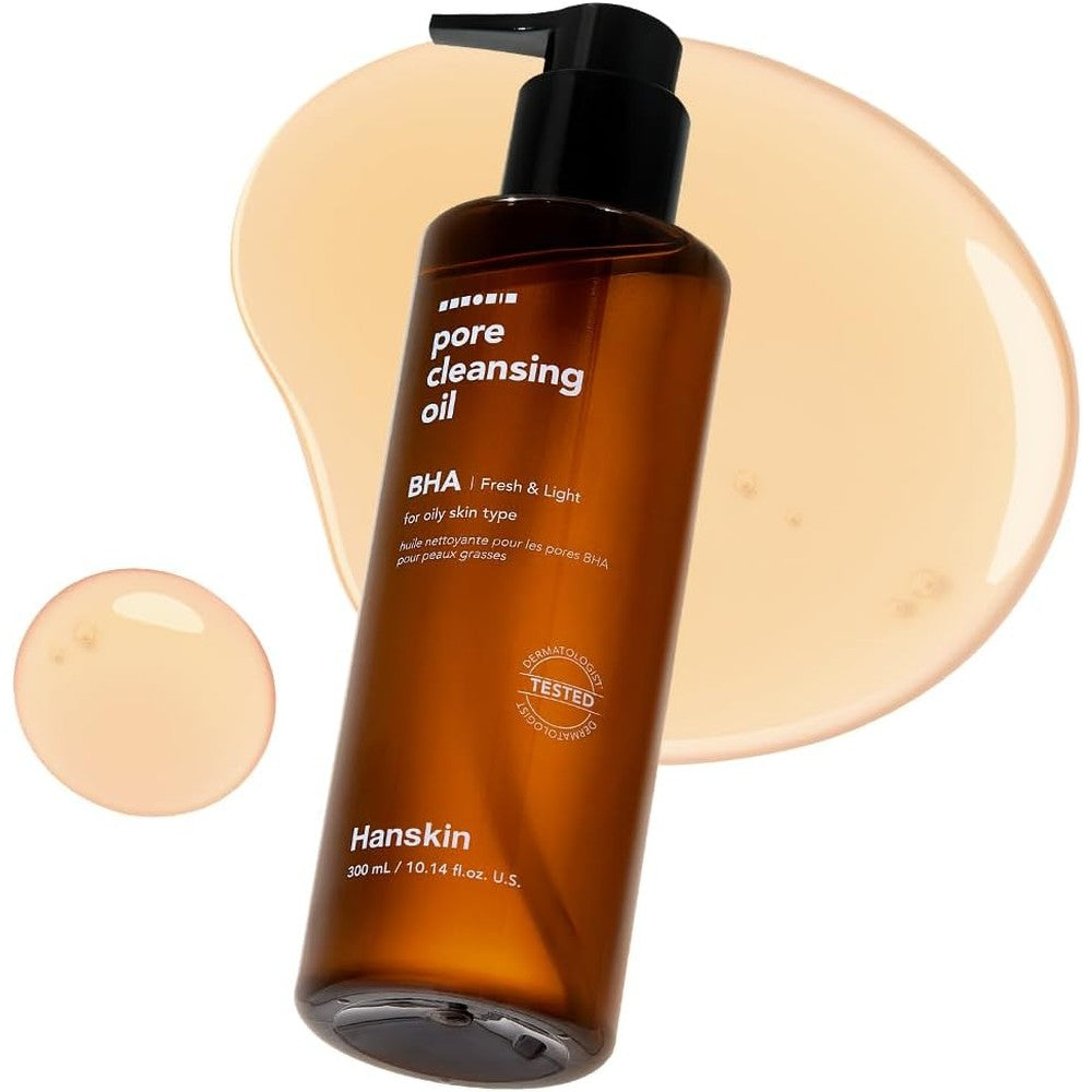 Hanskin BHA Pore Cleansing Oil bottle front view for oily skin