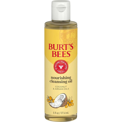 Burts Bees Nourishing Cleansing Oil bottle front view for makeup removal