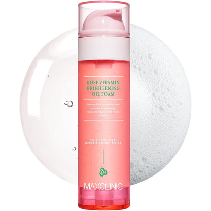 Maxclinic Rose Vitamin Oil to Foam front view packaging