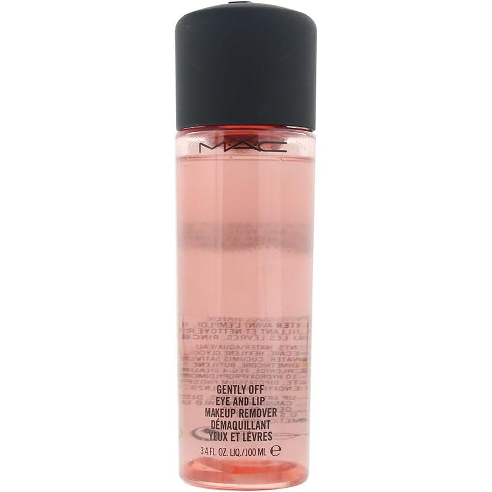 MAC Gently Off Eye And Lip Makeup Remover front view dual phase liquid bottle