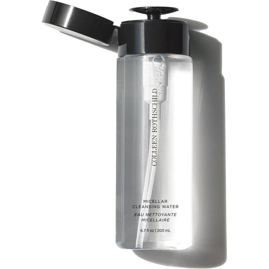 Colleen Rothschild Micellar Cleansing Water 6.7 Fluid Ounce front view bottle for gentle makeup removal.