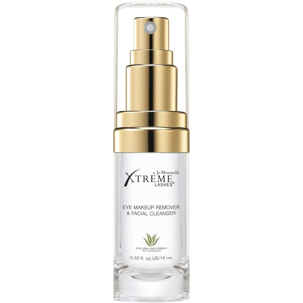 Xtreme Lashes eye makeup remover and facial cleanser front view bottle