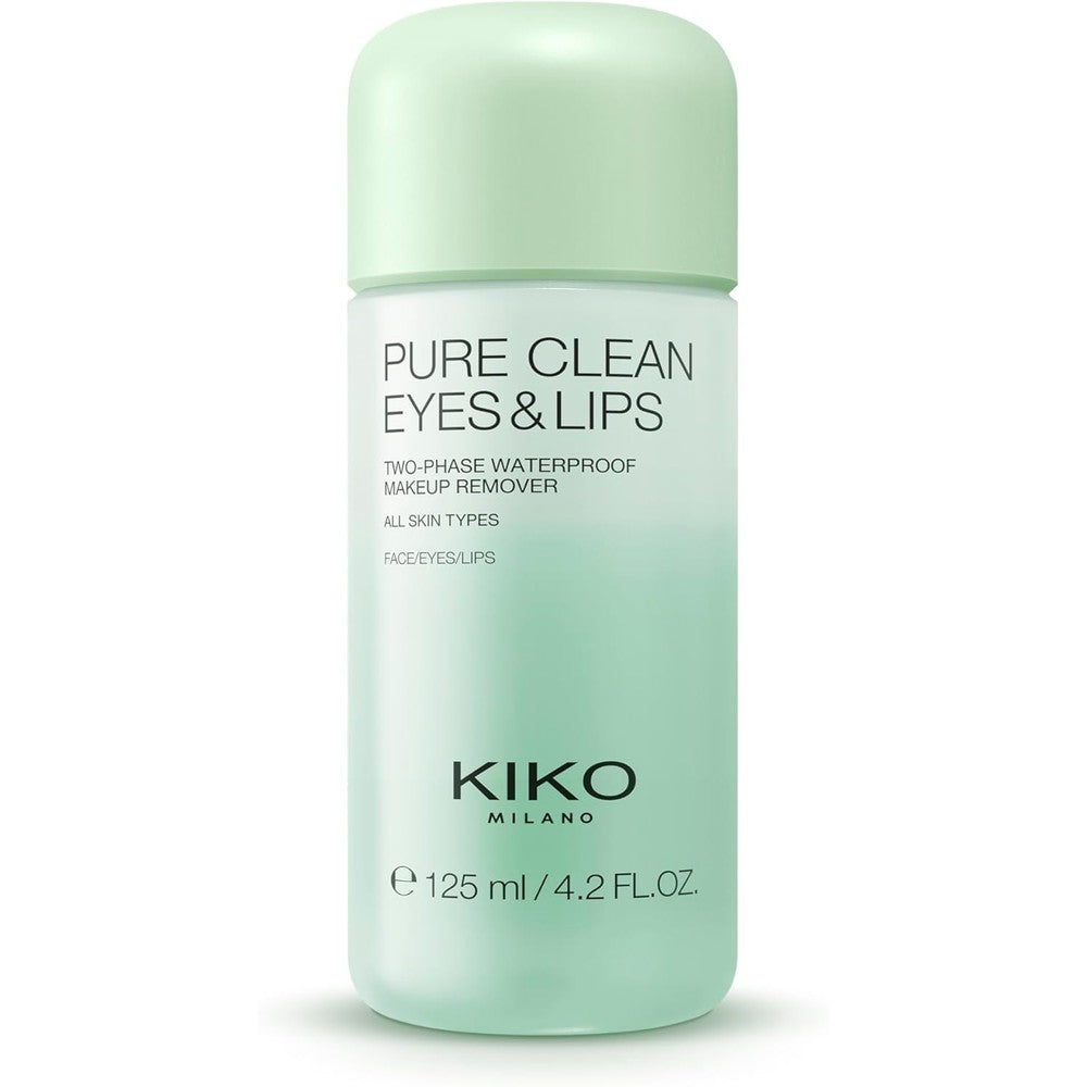 Kiko Milano Pure Clean Eyes And Lips Makeup Remover front view bottle