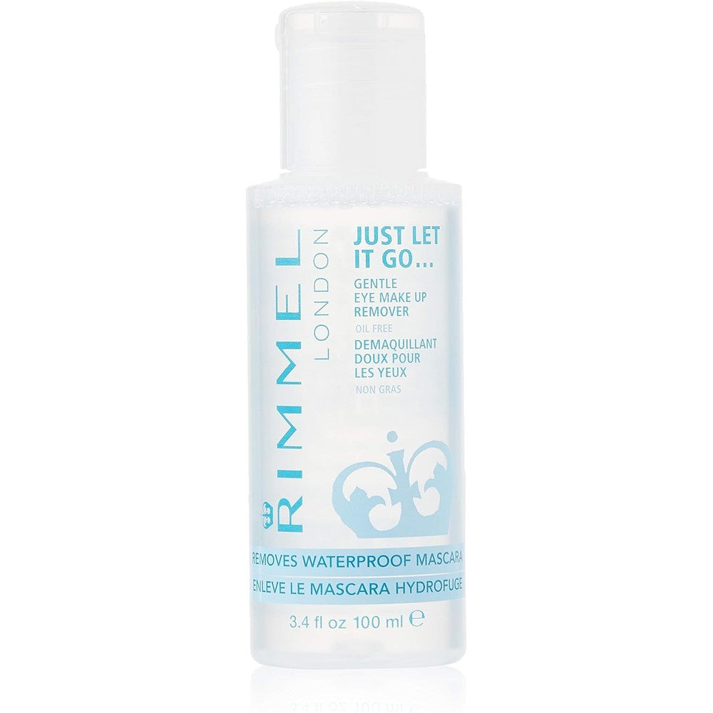 Rimmel London Gentle Eye Makeup Remover 100 ml front bottle view oil free cleanser