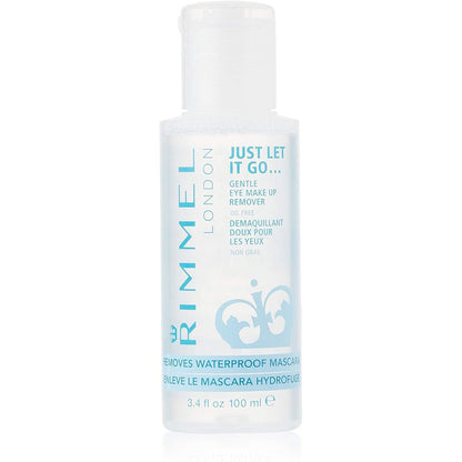 Rimmel London Gentle Eye Makeup Remover 100 ml front bottle view oil free cleanser
