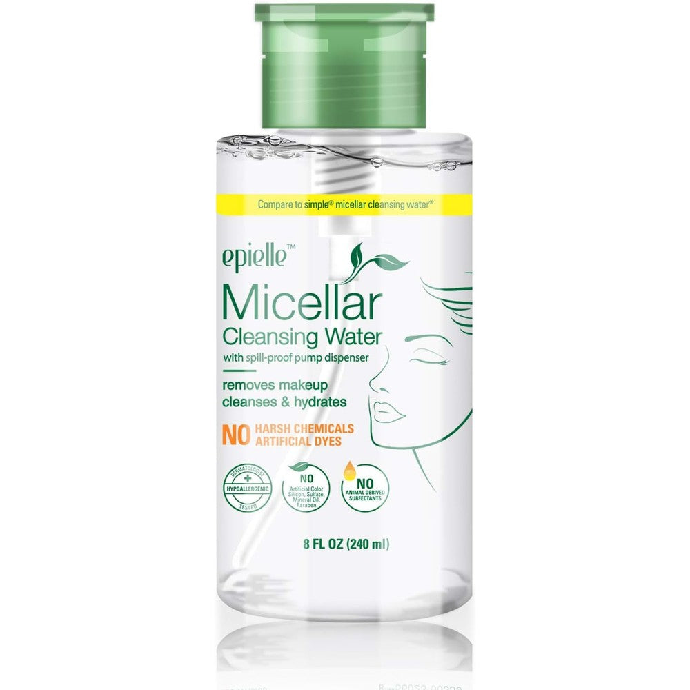 Epielle micellar cleansing water front view bottle packaging