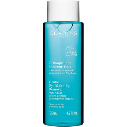 Clarins Gentle Eye Makeup Remover 125ml bottle with clear oil free liquid