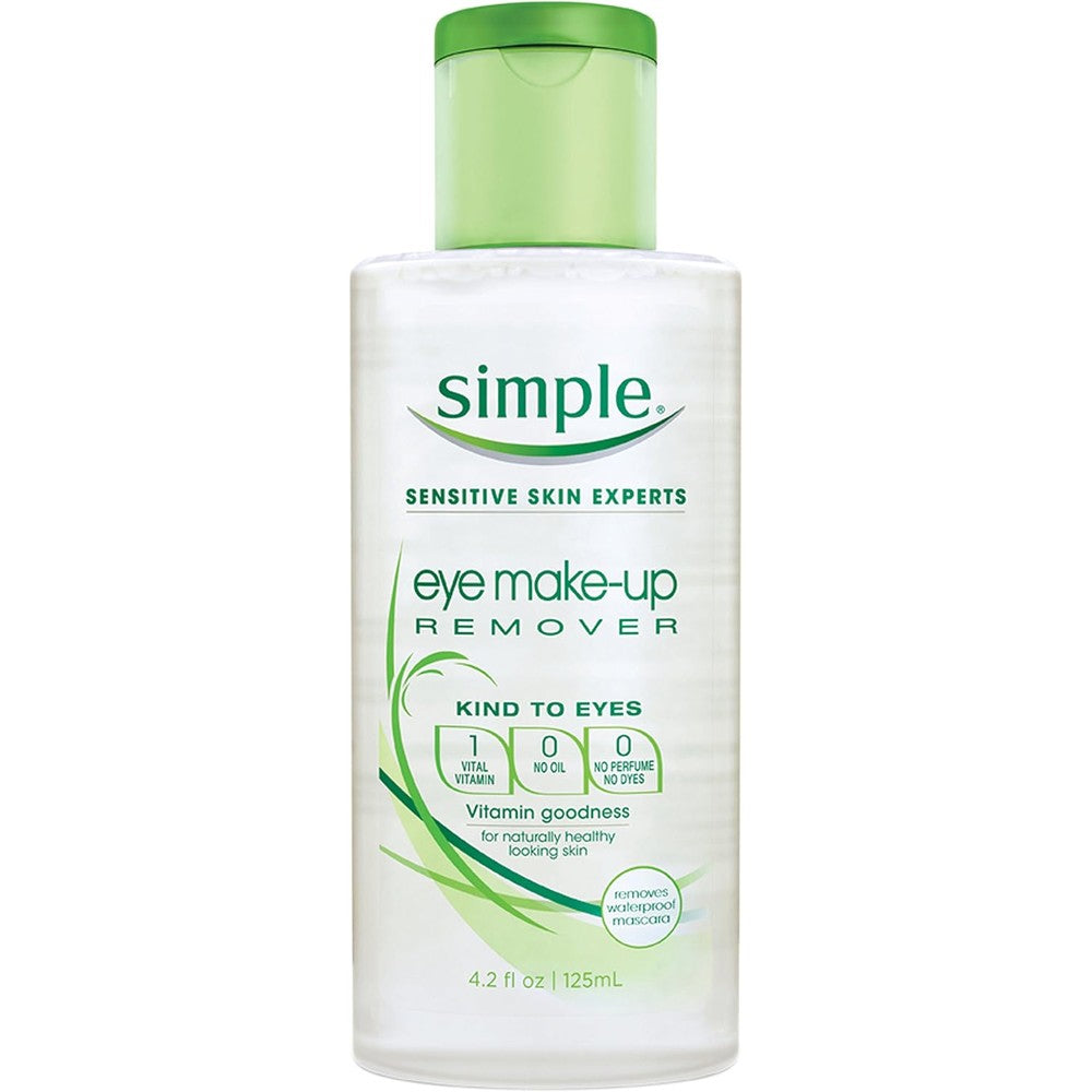Simple Kind To Eyes Eye Makeup Remover front view bottle