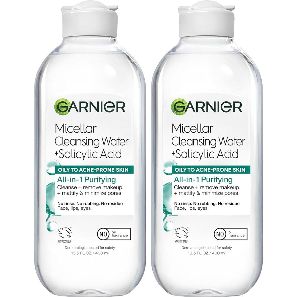 Garnier Micellar Water with Salicylic Acid front view authentic USA product