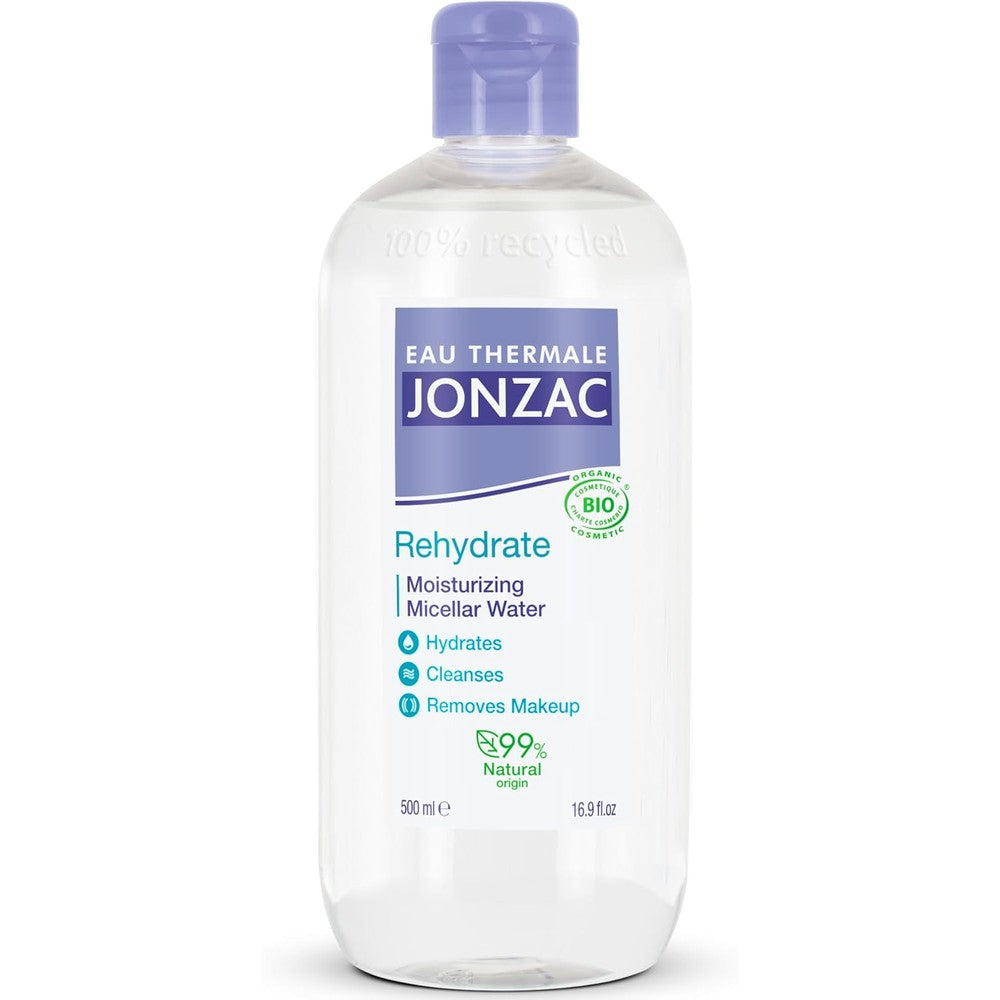 Eau Thermale Jonzac Rehydrate Moisturizing Micellar Water 500ml front view bottle for sensitive skin care