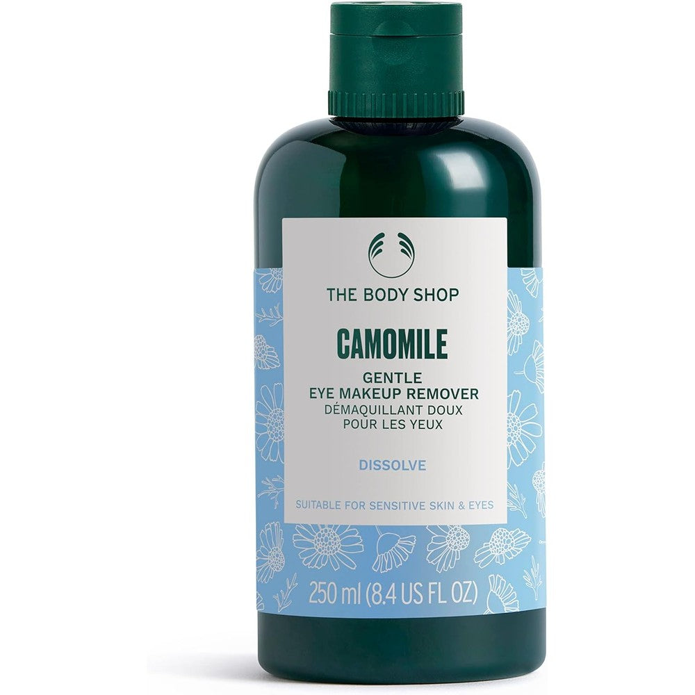 The Body Shop Camomile Gentle Eye Makeup Remover front view bottle