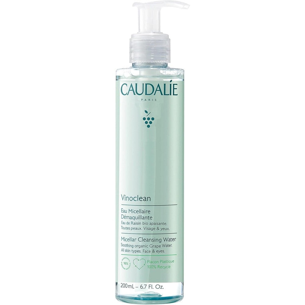 Caudalie Vinoclean Micellar Cleansing Water front view bottle packaging