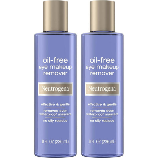 Neutrogena Oil-Free Eye Makeup Remover And Cleanser 2 Pack front view
