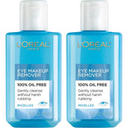 L'Oreal Paris Clean Artiste Oil Free Eye Makeup Remover front view bottle