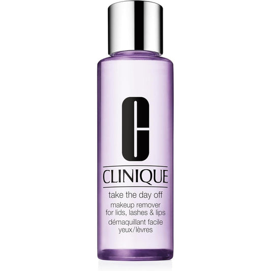 Clinique Take The Day Off Liquid Makeup Remover front view bottle for waterproof makeup removal