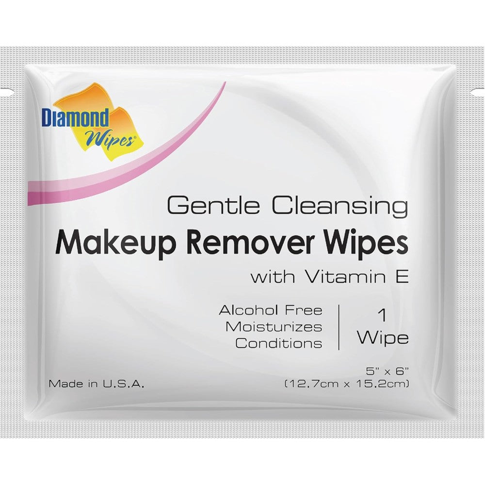 Diamond Wipes gentle makeup remover face wipes pack of 50 front view