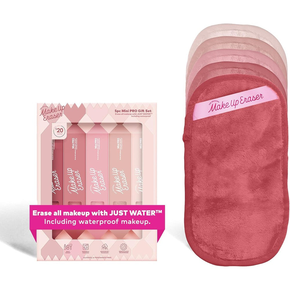 MakeUp Eraser Mini Pro 5 Piece Gift Set blush color front packaging view