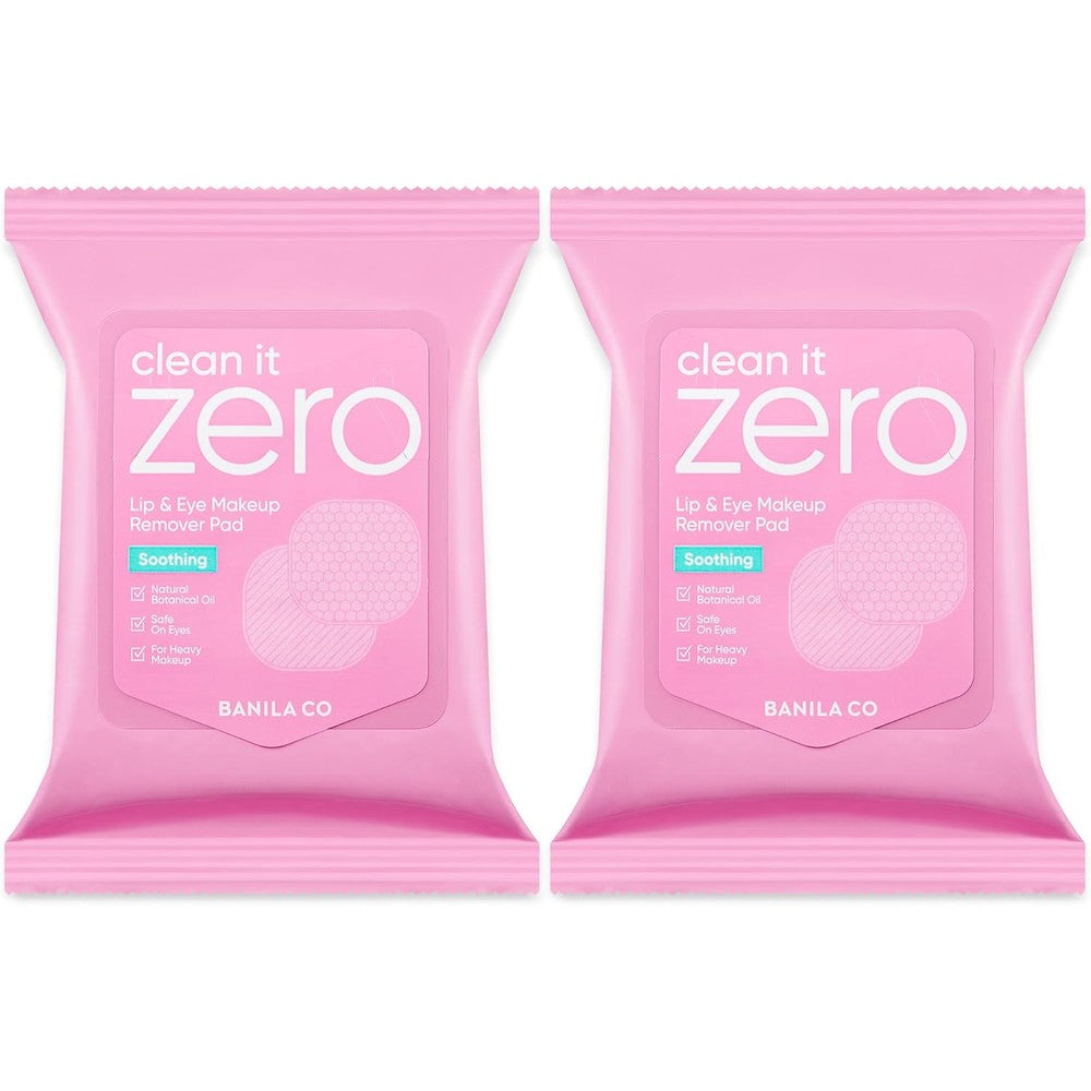 Banila Co Clean It Zero Lip and Eye Remover Pads front view packaging