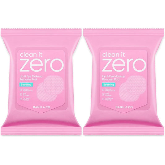 Banila Co Clean It Zero Lip and Eye Remover Pads front view packaging