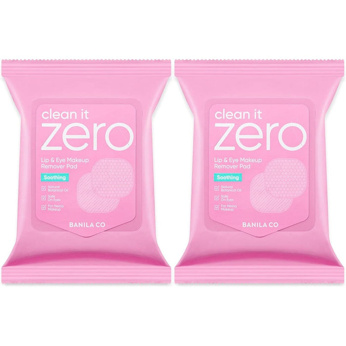 Banila Co Clean It Zero Lip and Eye Remover Pads front view packaging