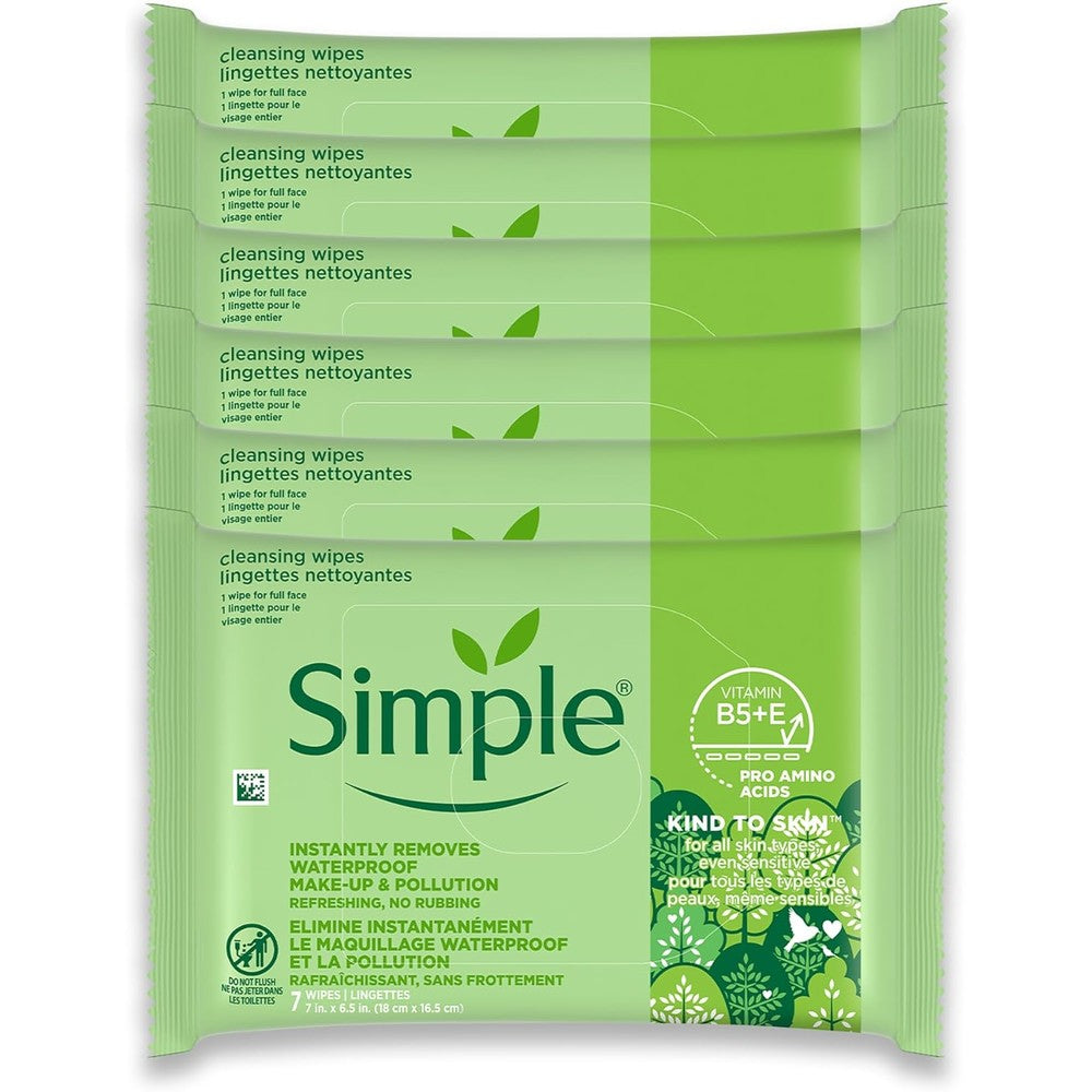 Simple Kind To Skin Cleansing Makeup Remover Wipes front packaging view