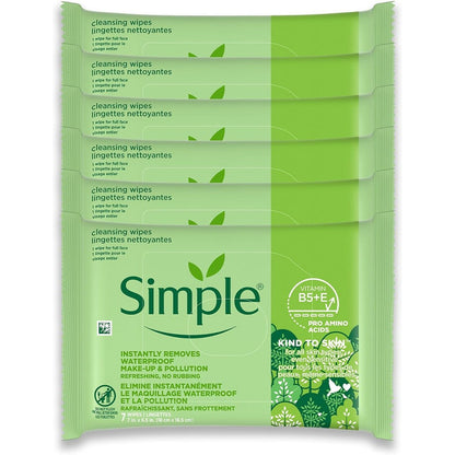 Simple Kind To Skin Cleansing Makeup Remover Wipes front packaging view