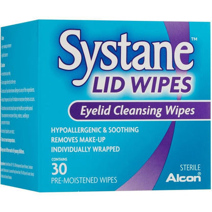 Systane Eyelid Cleansing Wipes 30 Count box front view