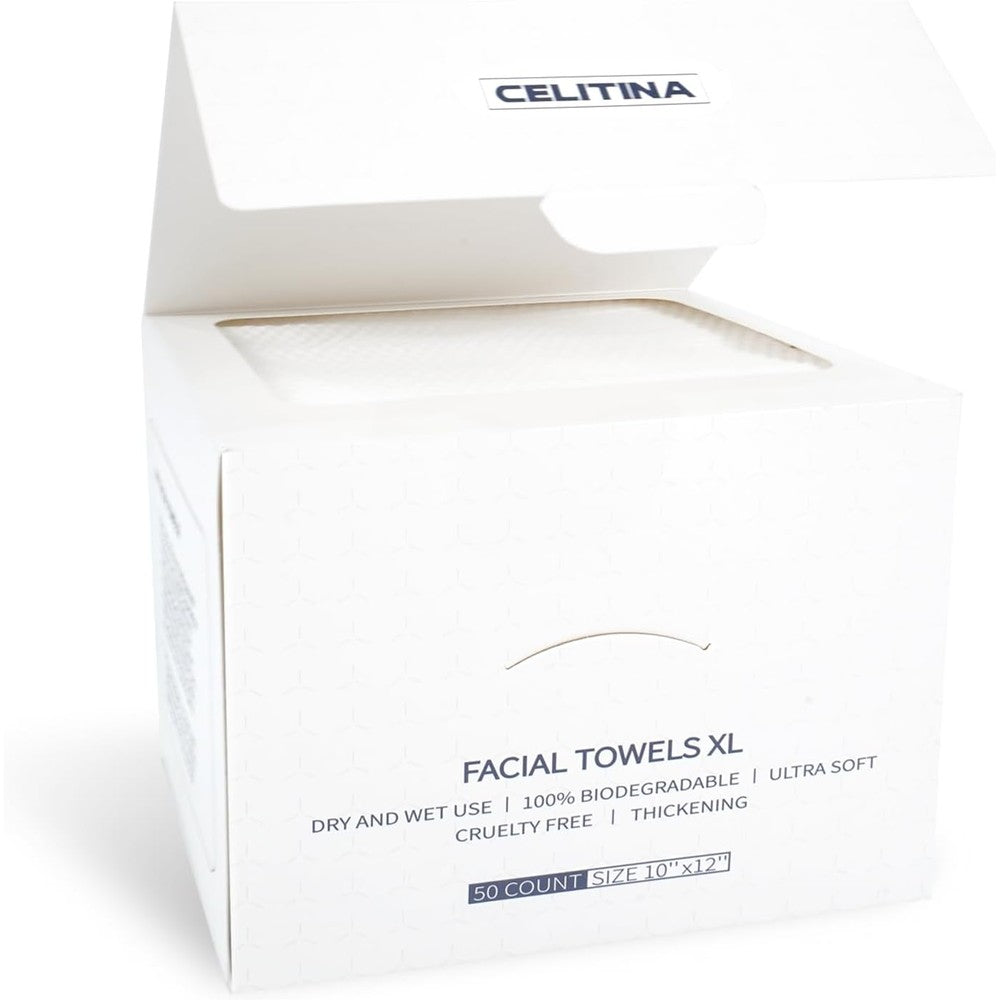 Celitina XL biobased disposable face towel box front view
