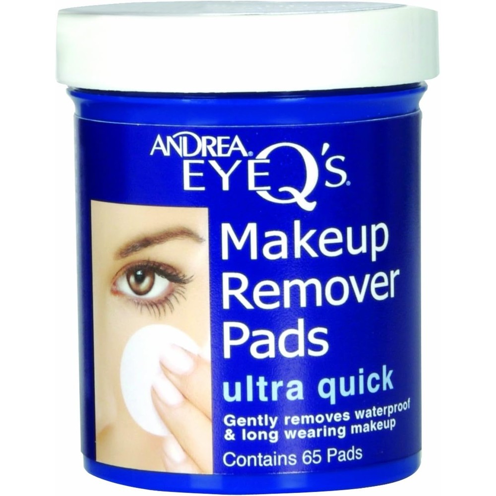 Andrea Eye Qs Ultra Quick Eye Makeup Remover Pads front view container