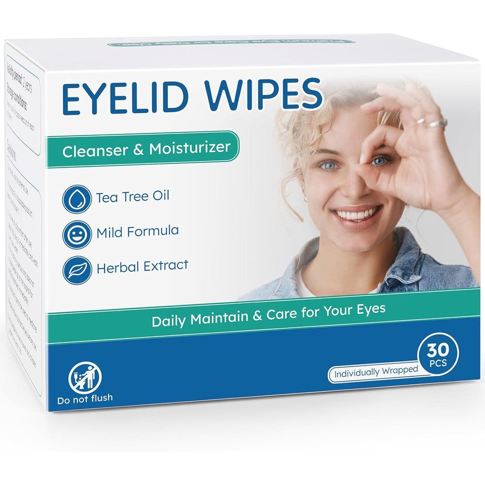 Linzercin Eyelid Cleansing Wipes front view box packaging