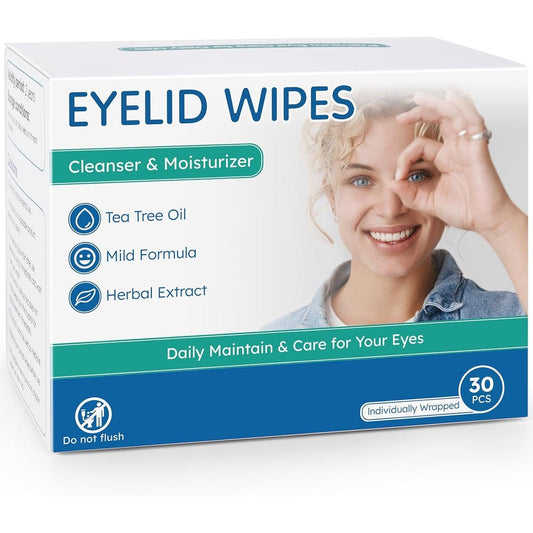 Linzercin Eyelid Cleansing Wipes front view box packaging