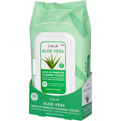 Cala Aloe Vera Makeup Remover Cleansing Tissues front view packaging